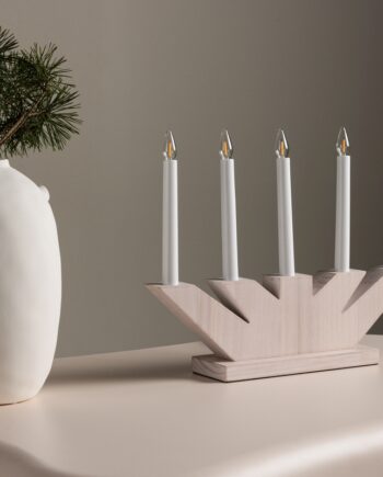 Ceduna Bordlampe Lyst Træ Med Led Lys Bredde