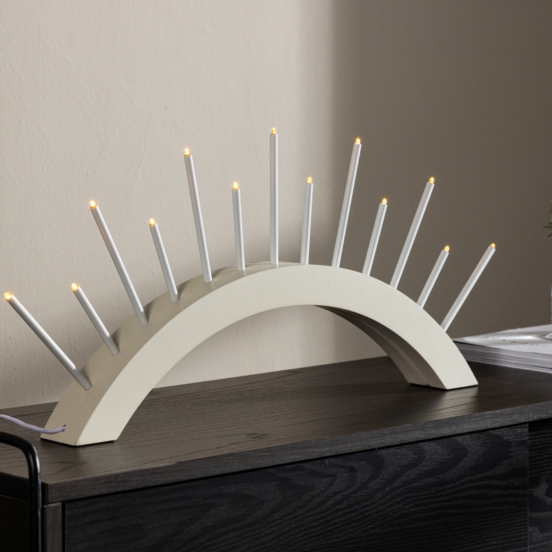 Cerro Bordlampe Beige Mdf Med Led Lys