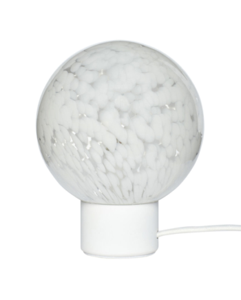 Cloud Bordlampe Hvid Glas Metal