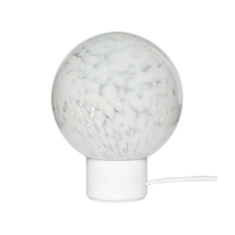 Cloud Bordlampe Hvid Glas Metal