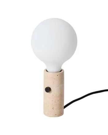 Core Pendel Bordlampe Creme Travertine