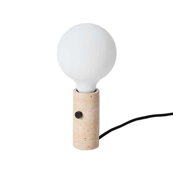 Core Pendel Bordlampe Creme Travertine