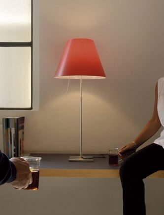 Costanza Bordlampe D13 Luceplan Alu Lysfordeler Inkl Pære White