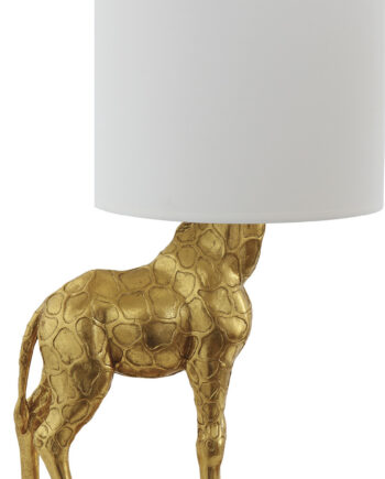 Creative Collection Silas Bordlampe Med Skærm Guld Polyresin