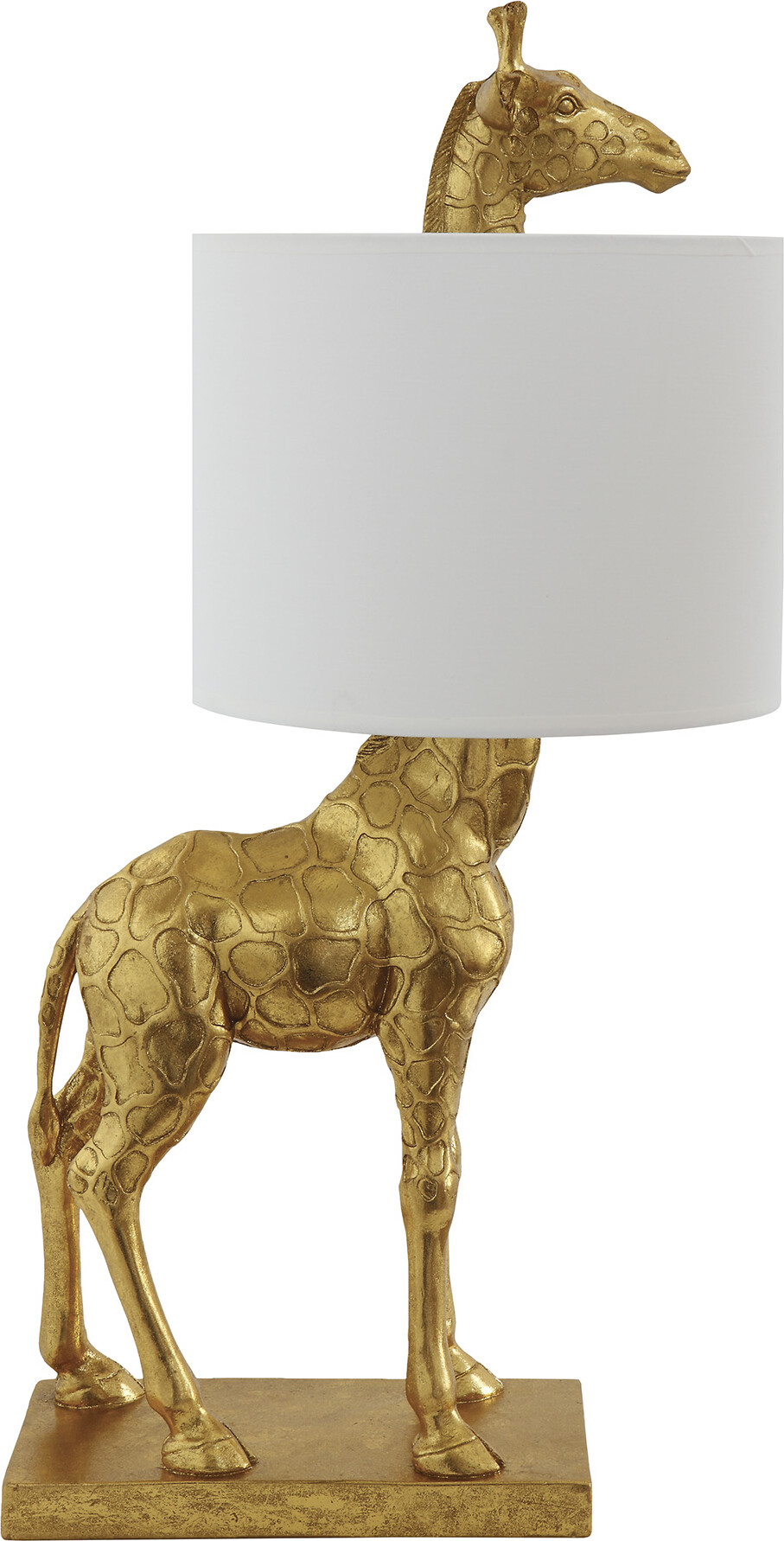 Creative Collection Silas Bordlampe Med Skærm Guld Polyresin