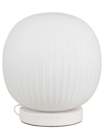 Decor Glass Lantern Marble Bordlampe Hvid