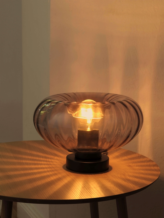 Decor Smoke Glass Bordlampe