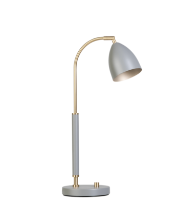 Deluxe Bordlampe Grå Messing Belid