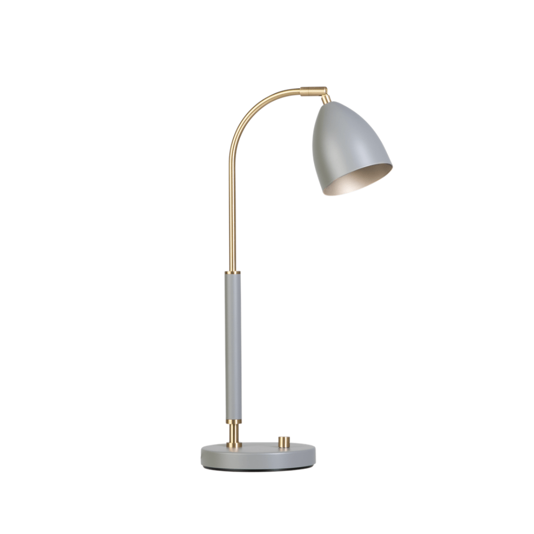 Deluxe Bordlampe Grå Messing Belid