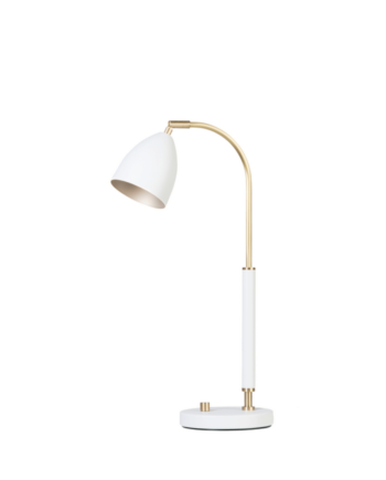 Deluxe Bordlampe Hvid Messing Belid