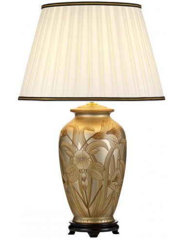 Dian Bordlampe Keramik Bomuld H74 E27 Sølv Elfenbenshvid