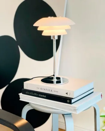 Dl20 Bordlampe Opal Krom