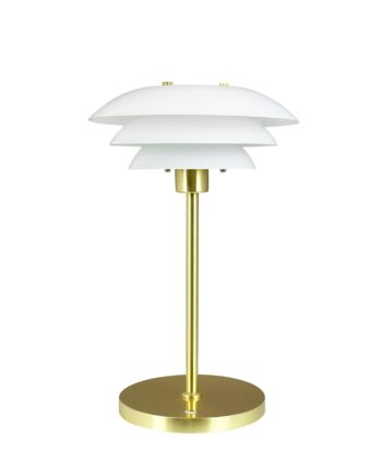 Dl20 Led Opal Messing Bordlampe Dyberg Larsen