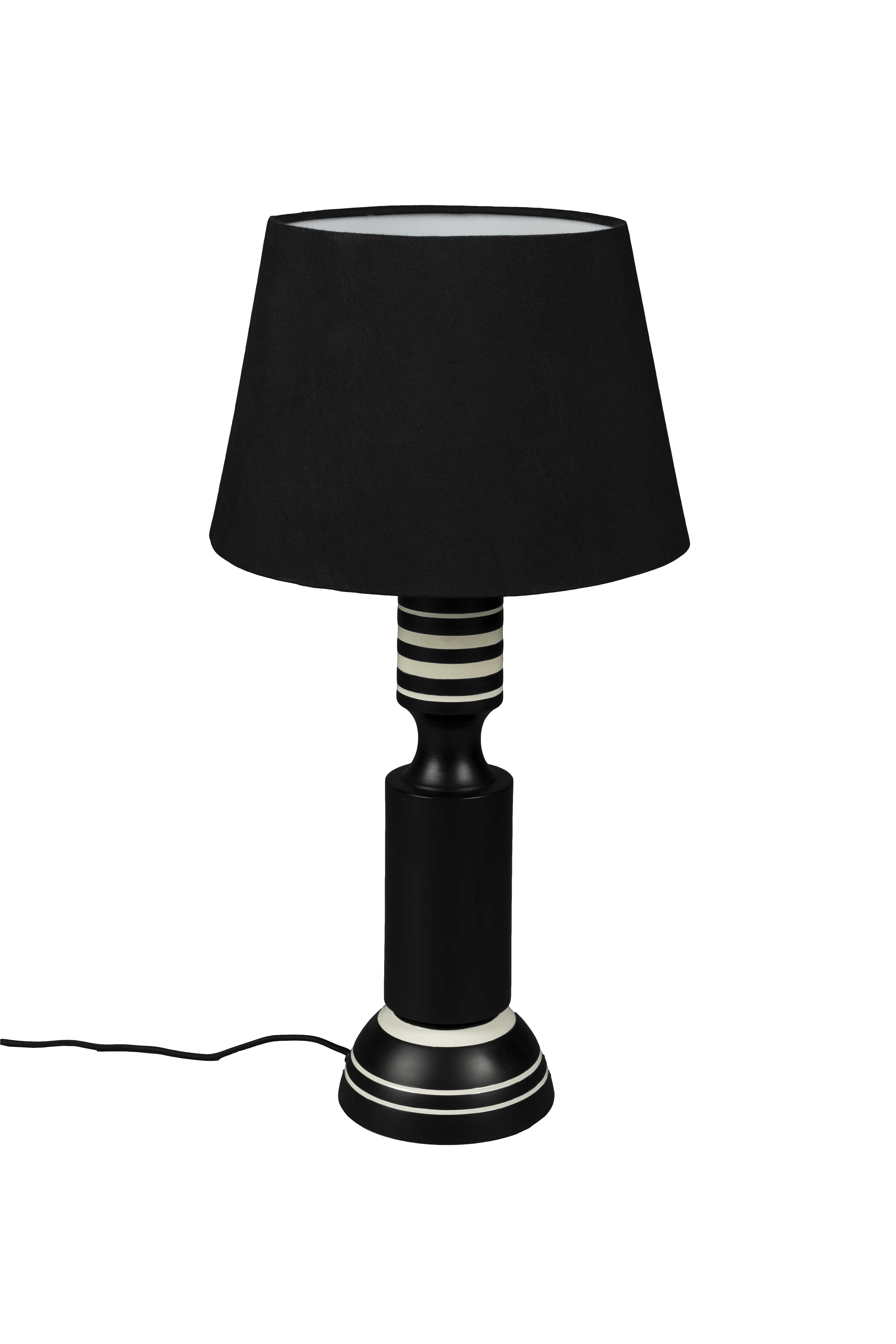 Dutchbone Virgil Bordlampe Hør Sort Jern