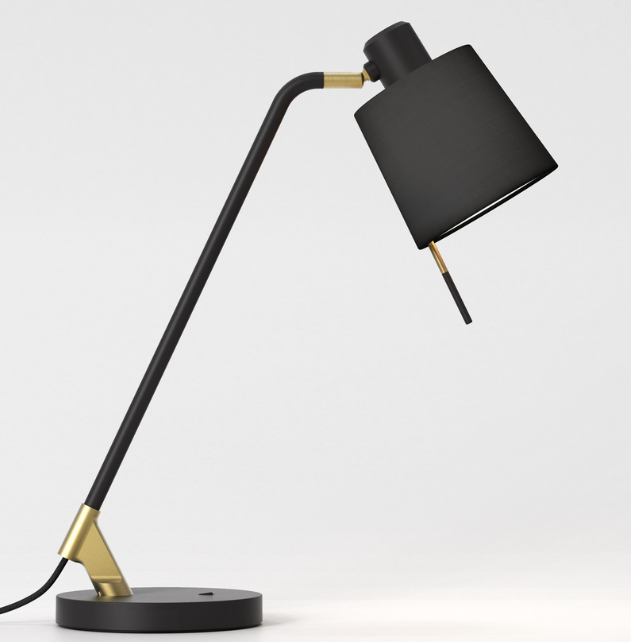 Edward Bordlampe Fra Astro Lighting Sort Sort Stof
