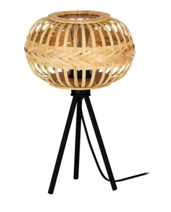 Eglo Amsfield Bord E27 Sort Natur Bordlampe 43865