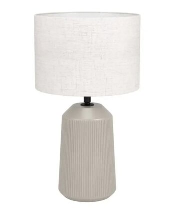 Eglo Capalbio Bord E27 Sand Hvid Bordlampe 900823