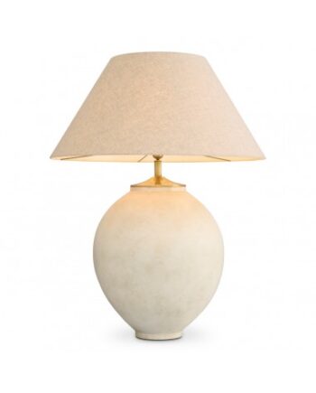 Eichholtz Moon Jar Bordlampe Keramik Linned H102 ø79 E27 Sand Taupe