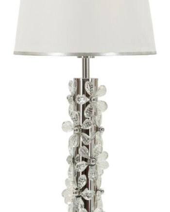 Flower Table Lamp Sølv Bordlampe ø35