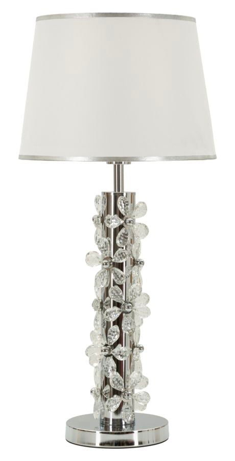 Flower Table Lamp Sølv Bordlampe ø35
