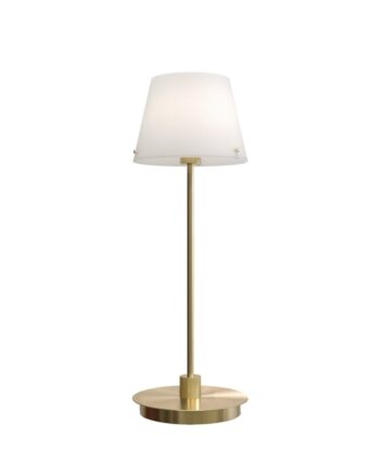 Gil Grande Bordlampe Messing Opal Herstal
