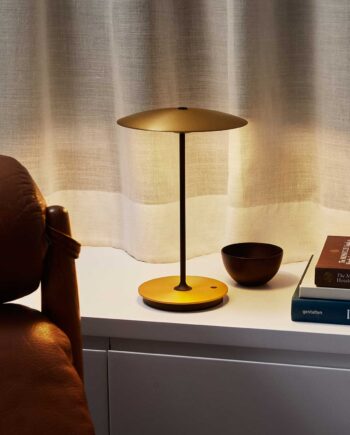 Ginger Led Bordlampe Marset Børstet Messing Messing