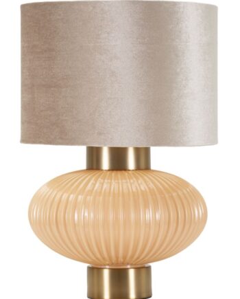 Glam Bordlampe Guldfarve Glas Metal Stof 33x49