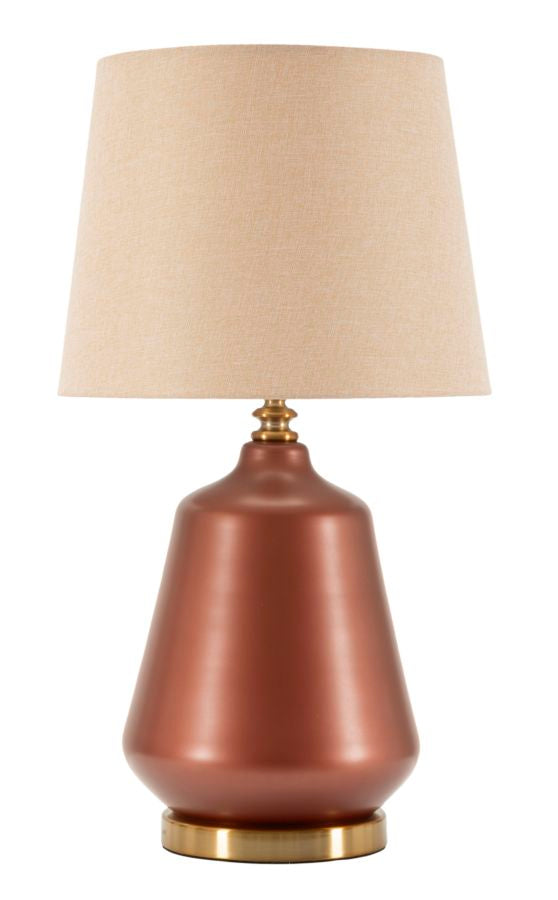 Glam Bordlampe Guldfarve Glas Metal Stof 35x5x65