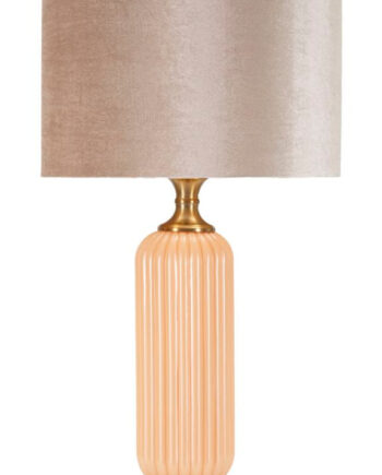 Glam Bordlampe Guldfarve Glas Metal Stof 35x64