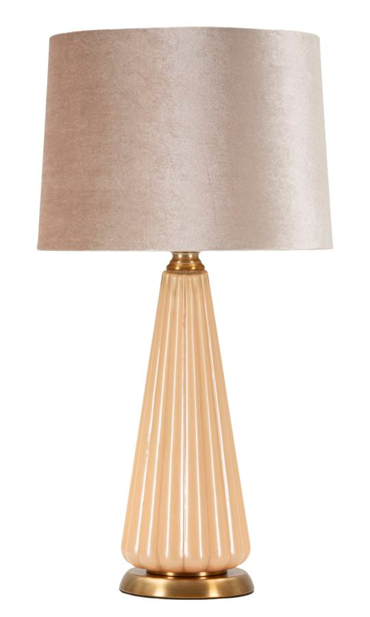 Glam Bordlampe Guldfarve Glas Metal Stof 36x5x68