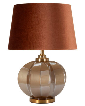Glam Bordlampe Guldfarve Glas Metal Stof 40x5x57