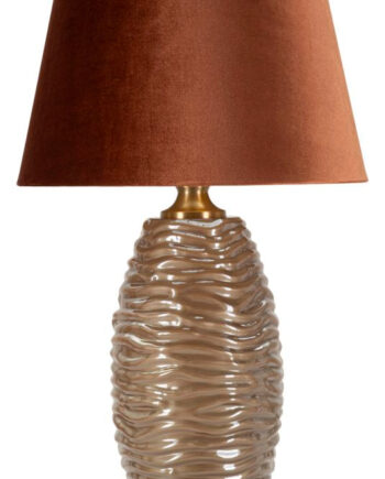 Glam Bordlampe Guldfarve Glas Metal Stof 45x5x79