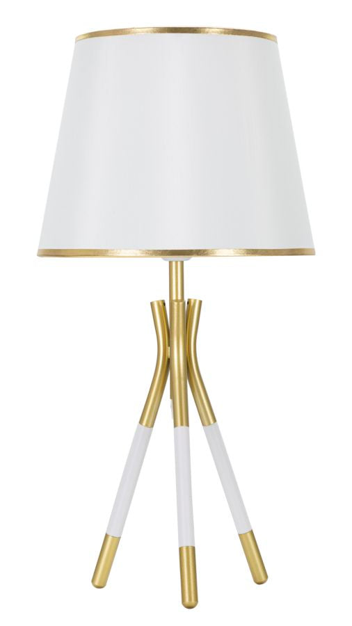 Glam Bordlampe Guldfarve Metal Stof 28x57