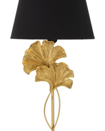 Glam Bordlampe Guldfarve Sort Metal Polyesin Stof 30x63