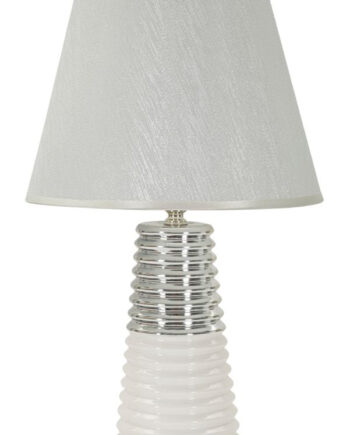 Glam Bordlampe Keramik Jern Stof 25x41