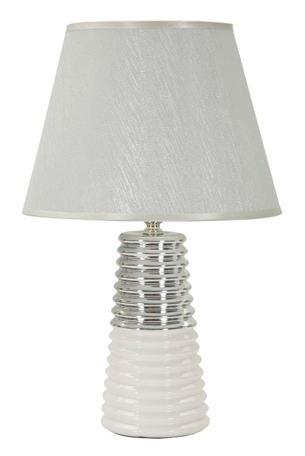 Glam Bordlampe Keramik Jern Stof 25x41