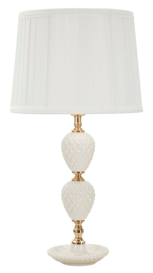Glam Bordlampe Keramik Jern Stof 30x57