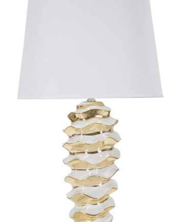 Glam Bordlampe Keramik Jern Stof 33x53
