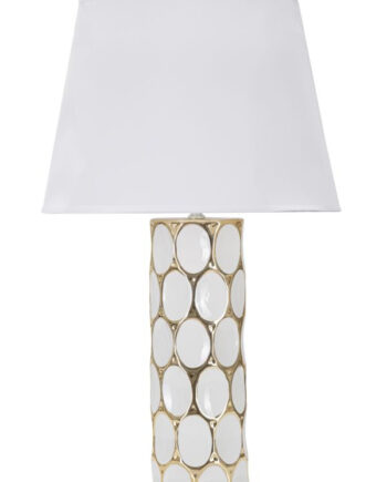 Glam Bordlampe Keramik Jern Stof 34x5x56