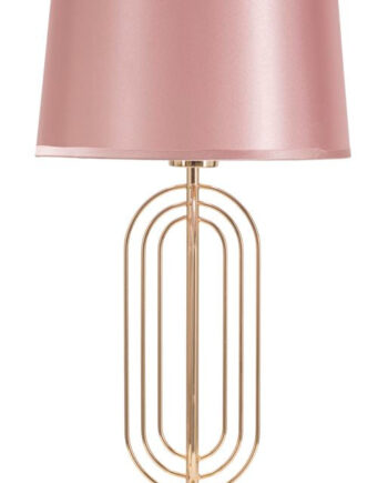 Glam Bordlampe Pink Metal Stof 28x55