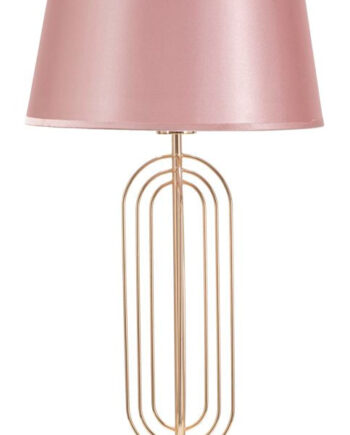 Glam Bordlampe Pink Metal Stof 33x64