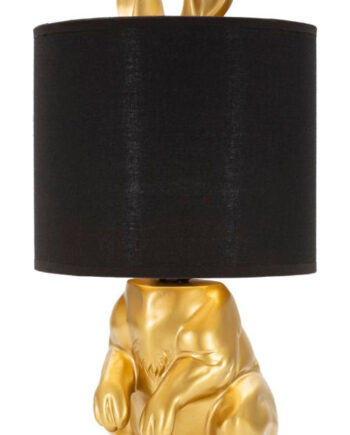 Glam Bordlampe Polyresin Metal Stof 20x43