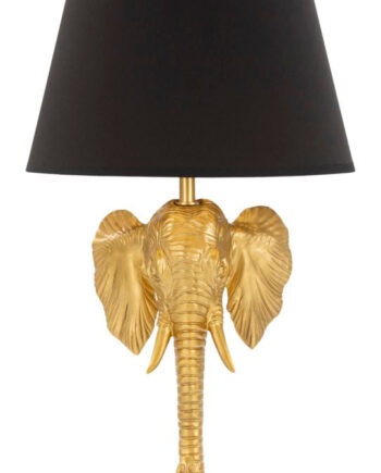 Glam Bordlampe Polyresin Metal Stof 32x59