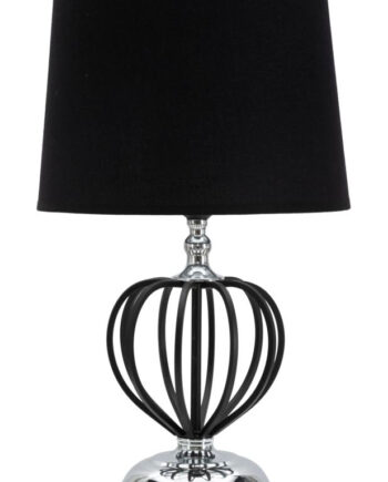 Glam Bordlampe Sort Metal Pvc Stof 28x44x5