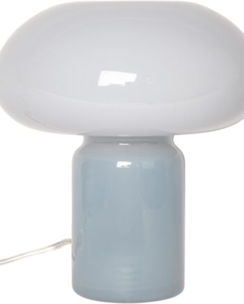Glas Bordlampe Blå Lysblå H23 ø22