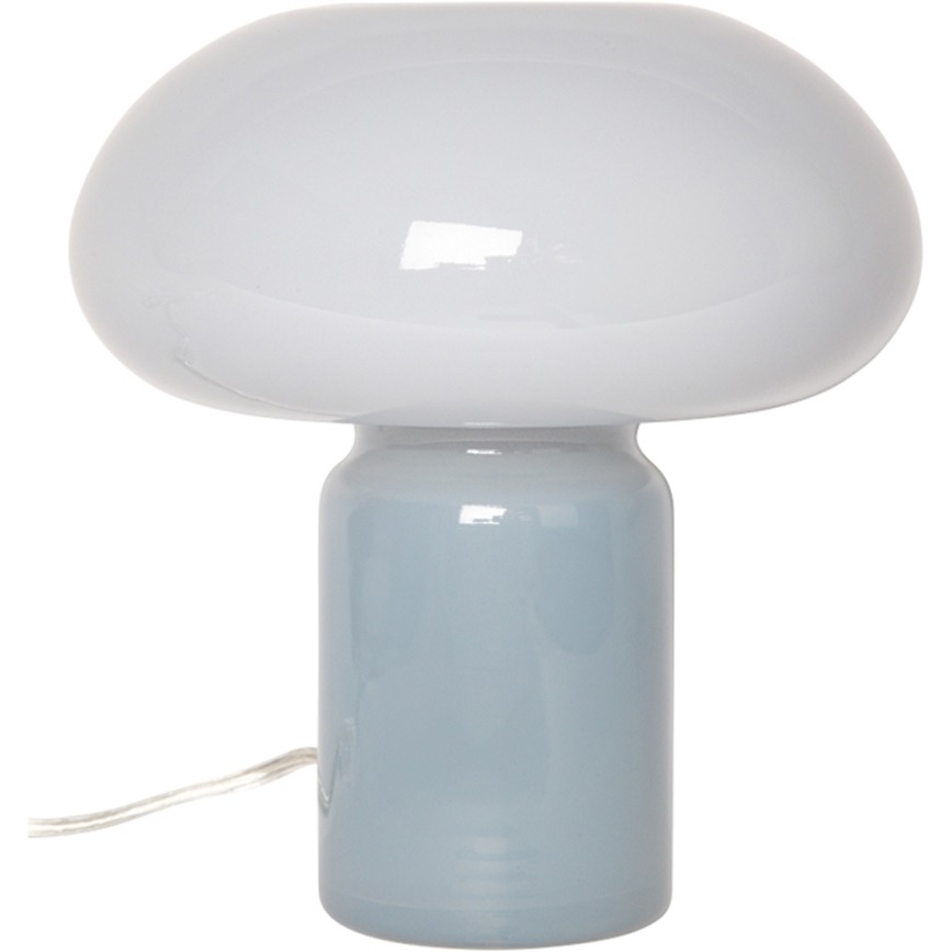 Glas Bordlampe Blå Lysblå H23 ø22