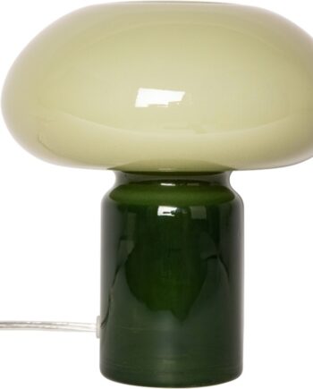 Glas Bordlampe Mørkgrøn Verte H23cm