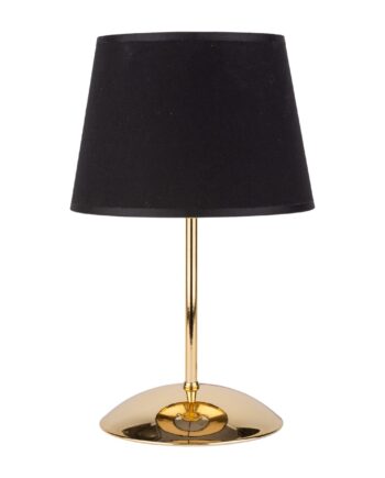 Glory Bordlampe Sort Stof Guld Metal