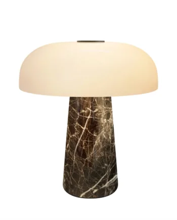 Glossy Mini Portable Bordlampe Gråbrun
