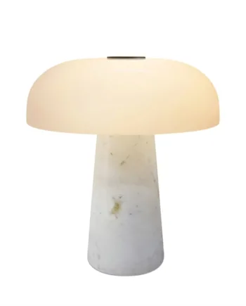 Glossy Mini Portable Bordlampe Hvid